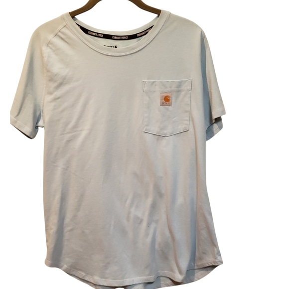 Womens Carhartt Blue Short Sleeve Tee Essential Comfort - Picture 1 of 6